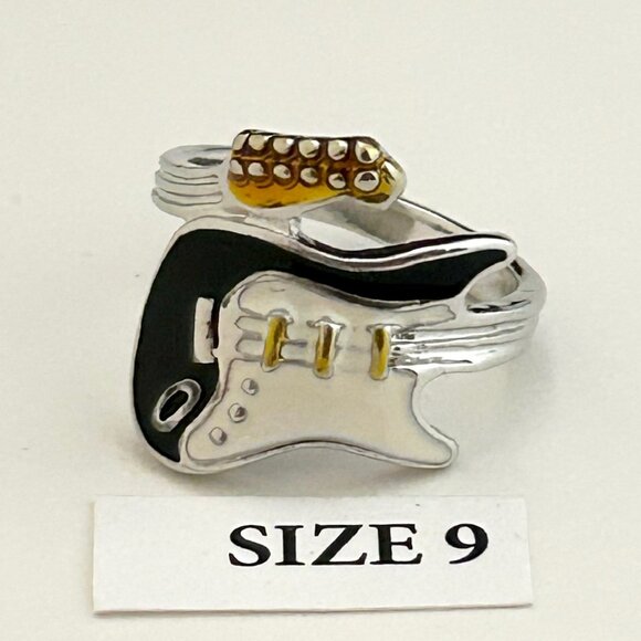 Guitar Ring, Size 9 Unisex - Picture 1 of 4